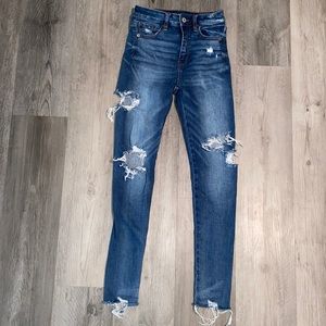 Aeropostale skinny ripped jeans